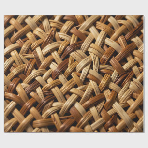 Papel De Regalo Patrón de textura de mimbre de rattán natural