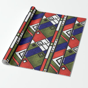 Papel De Regalo Patrón de textura tradicional africano sin soldadu