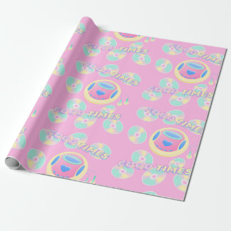 Papel De Regalo patrón de tiempo bueno de música