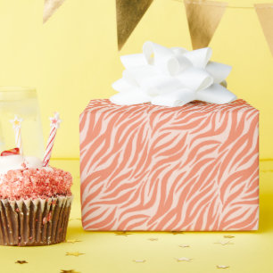 Papel De Regalo Patrón de tigre de Naranja divertido