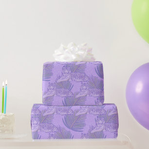 Papel De Regalo Patrón de tigre morado