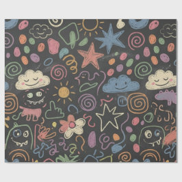 Papel De Regalo Patrón de tiza abstracta 2025