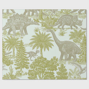 Papel De Regalo Patrón de toile de dinosaurio vintage