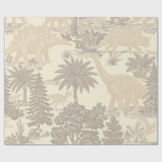 Papel De Regalo Patrón de toile de dinosaurio vintage