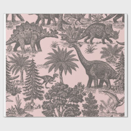 Papel De Regalo Patrón de toile de dinosaurio vintage