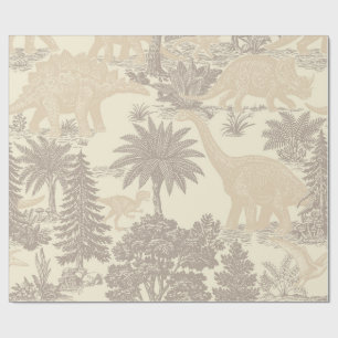 Papel De Regalo Patrón de toile de dinosaurio vintage