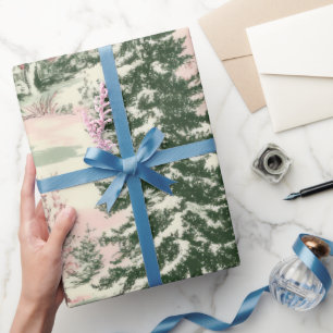 Papel De Regalo Patrón de Toile de Navidad Victoriano Vintage