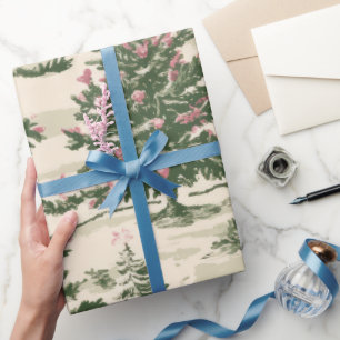 Papel De Regalo Patrón de Toile de Navidad Victoriano Vintage