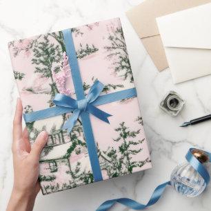 Papel De Regalo Patrón de Toile de Navidad Victoriano Vintage