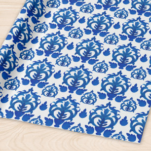 Papel De Regalo Patrón de Toile Francés Azul