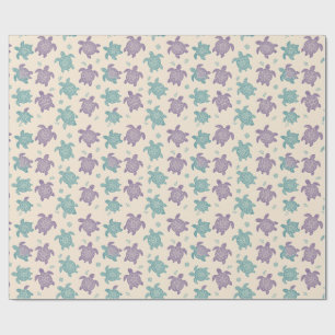 Papel De Regalo Patrón de Tortuga Mandala Pastel