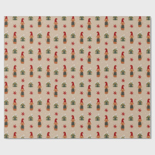 Papel De Regalo Patrón de travesuras de luces de Navidad para perr