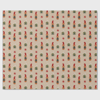 Papel De Regalo Patrón de travesuras de luces de Navidad para perr