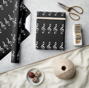 Papel De Regalo Patrón de Treble Clef