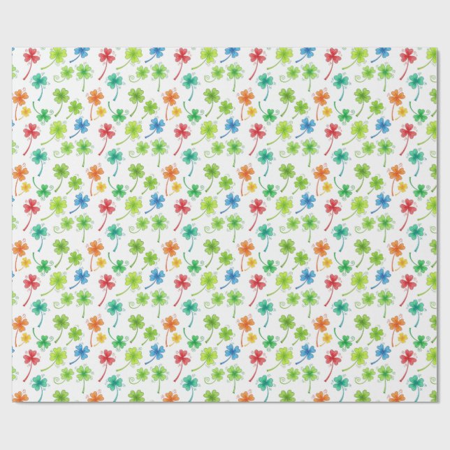 Papel De Regalo patrón de trébol (Superficie plana)