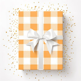 Papel De Regalo Patrón de trenzado blanco naranja