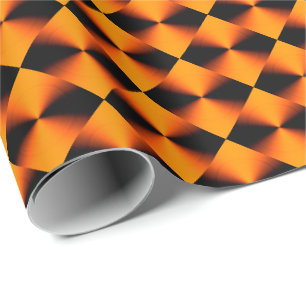 Papel De Regalo Patrón de trenzado negro rojo naranja