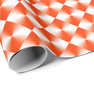 Papel De Regalo Patrón de trenzado rojo naranja
