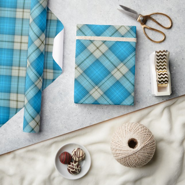 Papel De Regalo Patrón de trenzado turquesa (Artesanía)