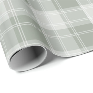 Papel De Regalo Patrón de trenzado verde de sabio claro
