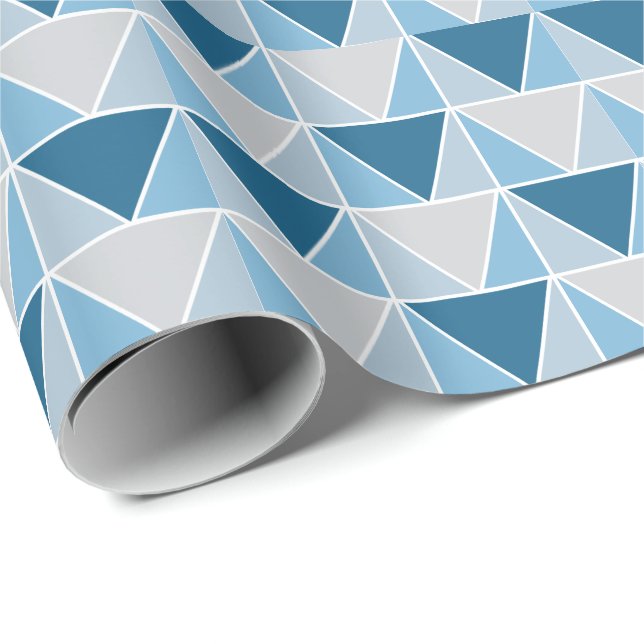 Papel De Regalo Patrón de triángulos geométricos modernos (Esquina del rollo)