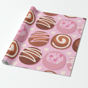 Papel De Regalo Patrón de trufa de chocolate dulce