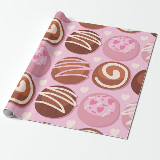 Papel De Regalo Patrón de trufa de chocolate dulce