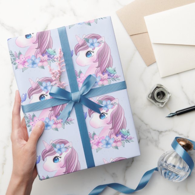 Papel De Regalo Patrón de unicornio de bebé mágico y lindo (Regalar)