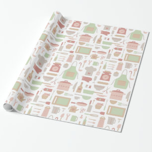 Papel De Regalo Patrón de Utensilios de Cocina de Moda