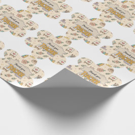 Papel De Regalo Patrón de útiles escolares para maestros pastel