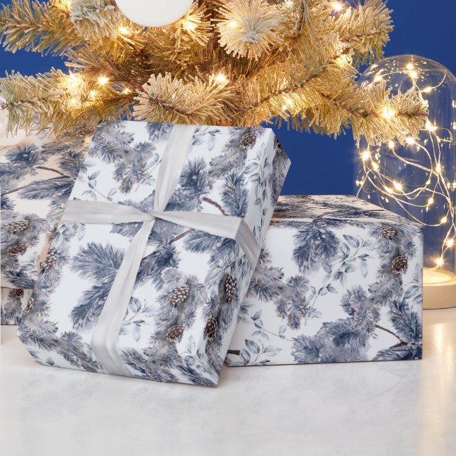 Papel De Regalo Patrón de vacaciones de invierno acuarela (Vacaciones)