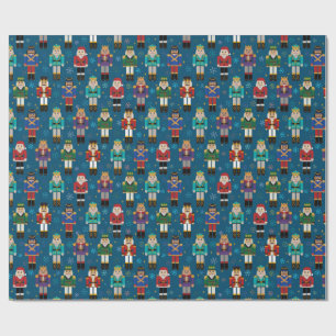 Papel De Regalo Patrón de vacaciones tradicionales de los navidad