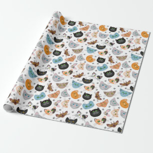 Papel De Regalo Patrón de varias caras de gato