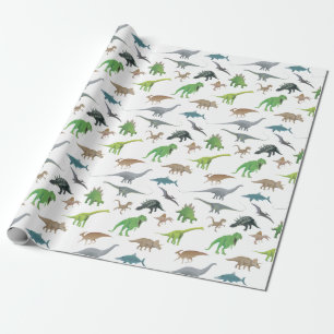 Papel De Regalo Patrón de varios dinosaurios