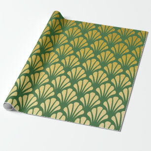 Papel De Regalo Patrón de ventilador Moda Art Déco Relieve metal