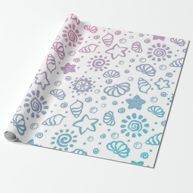 Papel De Regalo Patrón de verano (Desenrollado)