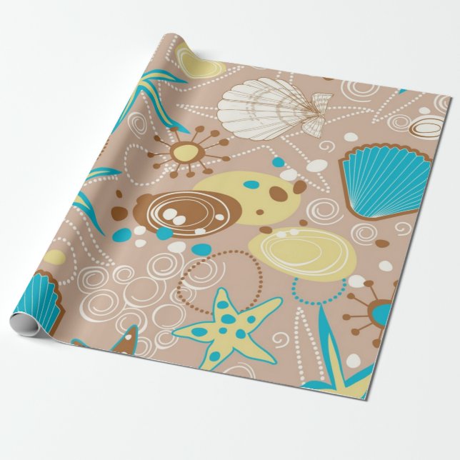 Papel De Regalo Patrón de verano (Desenrollado)