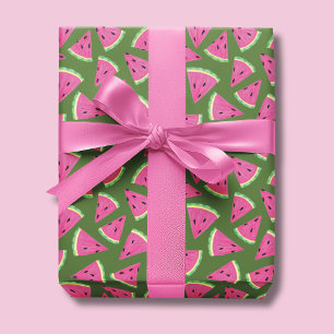 Papel De Regalo Patrón de verano de sandía tropical