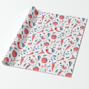 Papel De Regalo Patrón de verduras de garrapatas de tomate