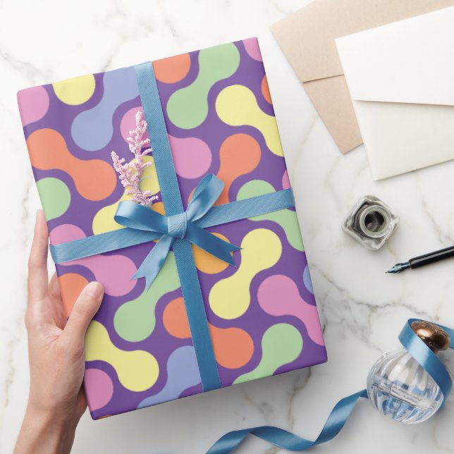 Papel De Regalo Patrón de viñeta de barrido de barrido de abstract (Regalar)