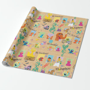 Papel De Regalo Patrón de Windows de Plaza Sésamo