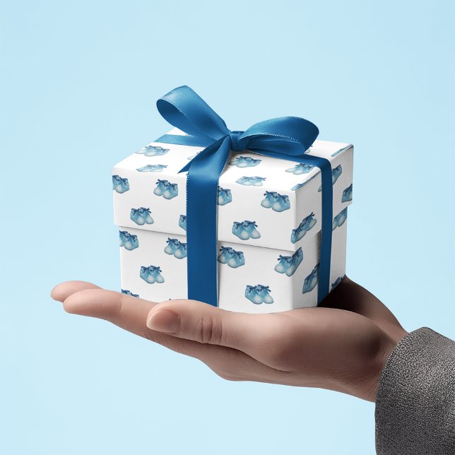 Papel De Regalo Patrón de zapatos de Blue Baby Boy (Subido por el creador)