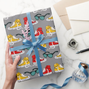 Papel De Regalo Patrón de zapatos deportivos de fútbol