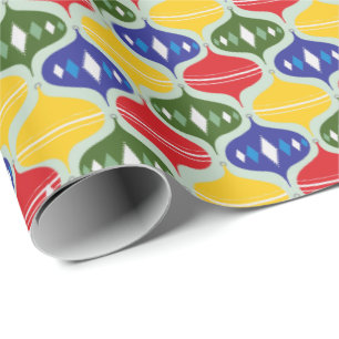Papel De Regalo Patrón decorativo de bola navideña colorida