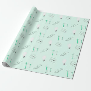 Papel De Regalo Patrón decorativo eléctrico turquesa