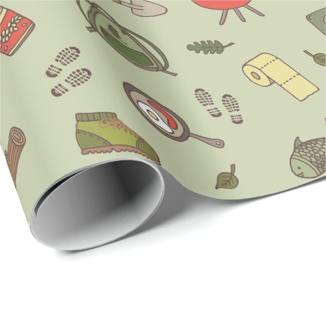 Papel De Regalo Patrón del bosque de Woodland Adventure (Esquina del rollo)
