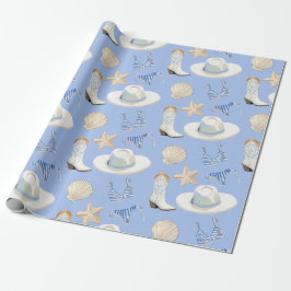 Papel de regalo Patrón del Club Bach Coastal Cowgi