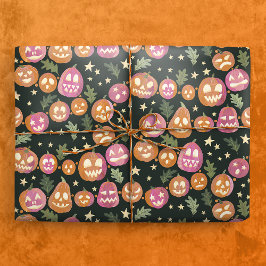 Papel De Regalo Patrón del desfile de calabaza Jack-o'-lantern