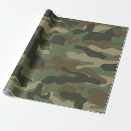 Papel De Regalo Patrón del Ejército Camo Verde