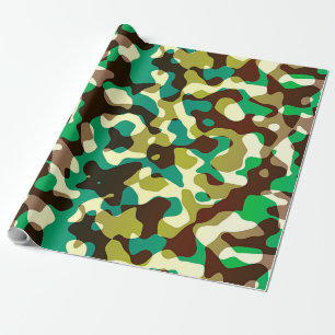 Papel De Regalo Patrón del Ejército del Camuflaje Verde del caqui